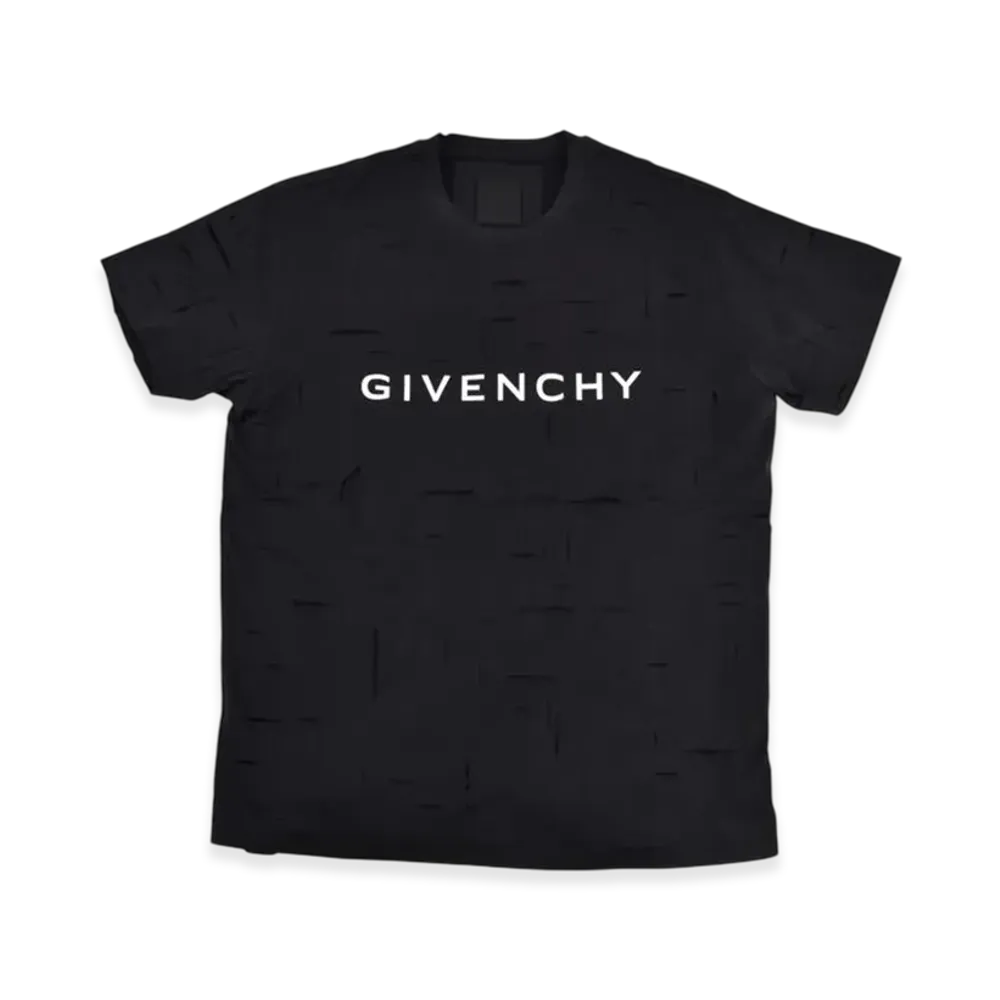 GIVENCHY Destroyed Effect T Shirt "Black"