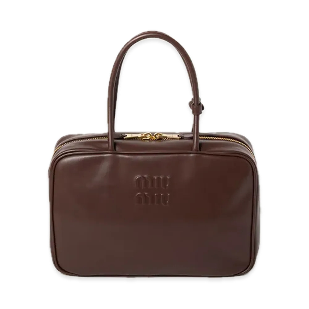 MIU MIU Leather Bow Bag "Brown"