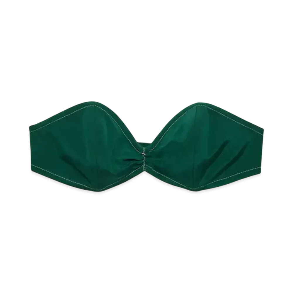 PRADA Women's Radzimir Strapless Bra Top "Dark Green"