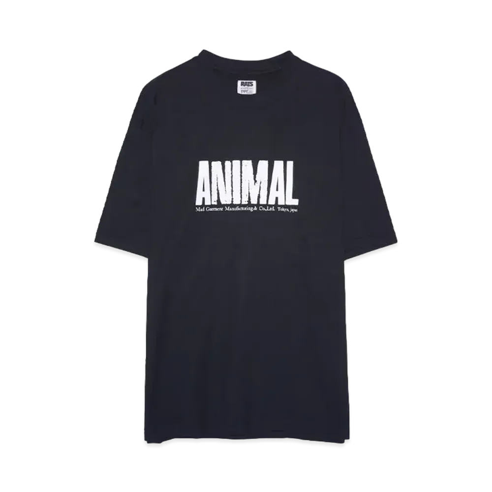 RATS ANIMAL X TEE "BLACK"