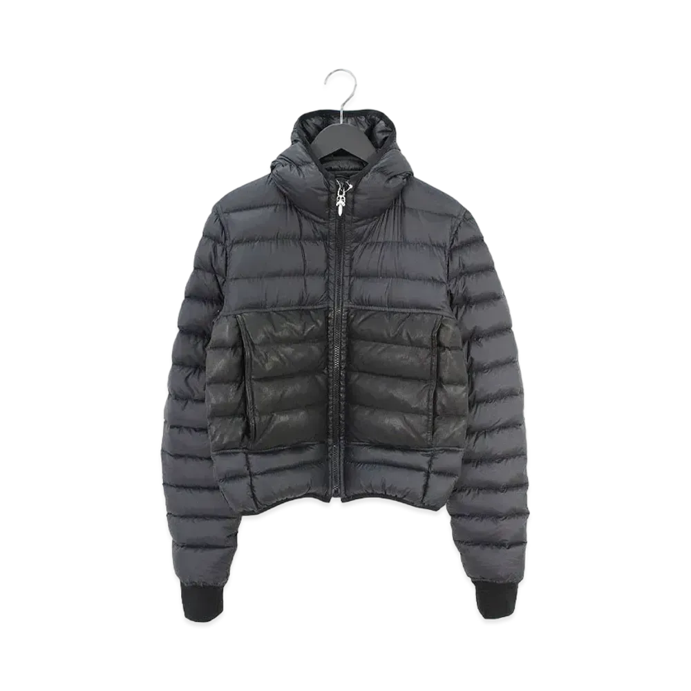 Chrome Hearts Human Fly Nylon Leather Switching Reversible Down Jacket "Black"