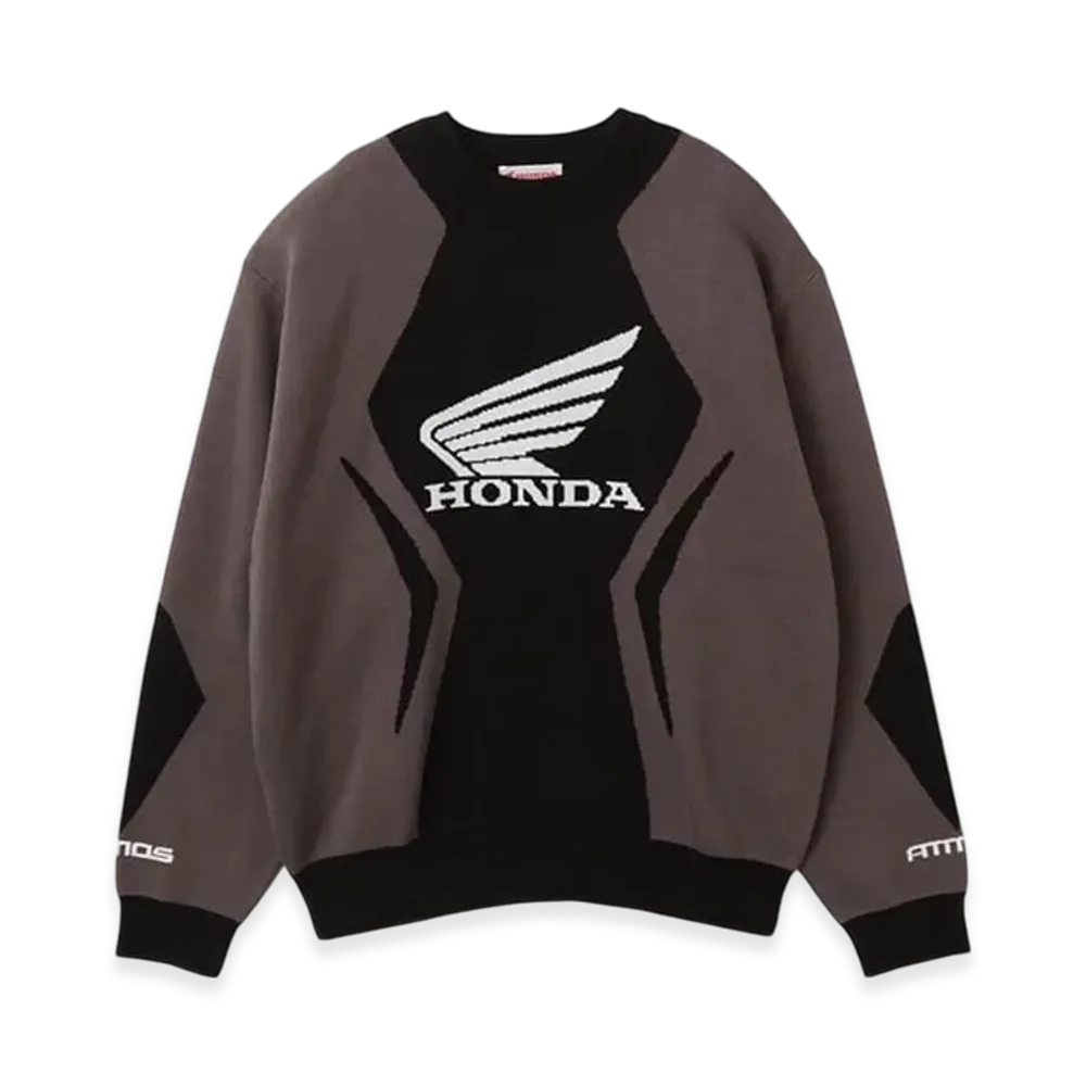 atmos x HONDA Jacquard Knit Sweater "Black"