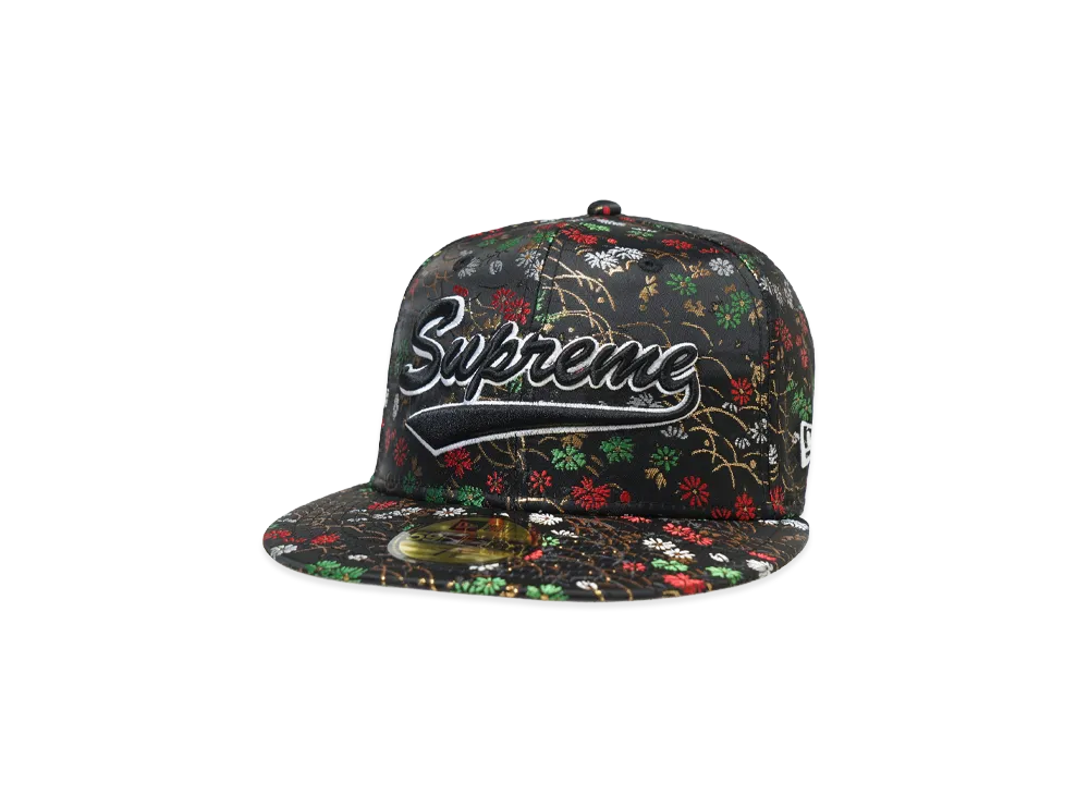 Supreme Floral Jacquard New Era "Black"