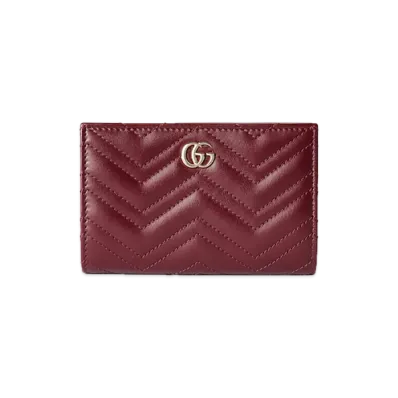 GUCCI GG Marmont wallet "Rosso Ancora Red Leather"