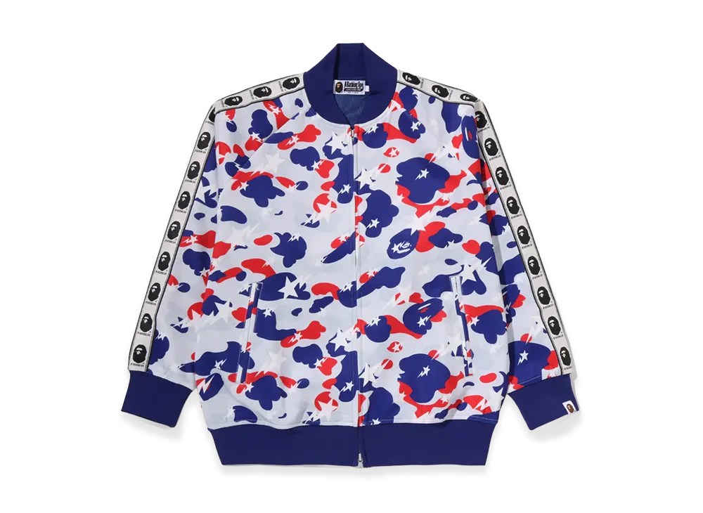 A BATHING APE Sta Strike Camo Relaxed Fit Track Jacket "White"