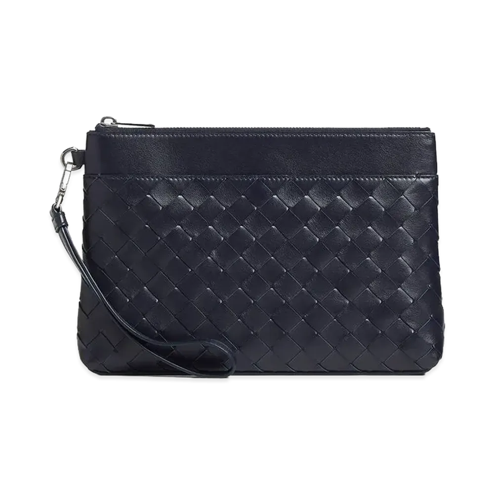 Bottega Veneta Intrecciato Prism Pouch "Nocturnal"