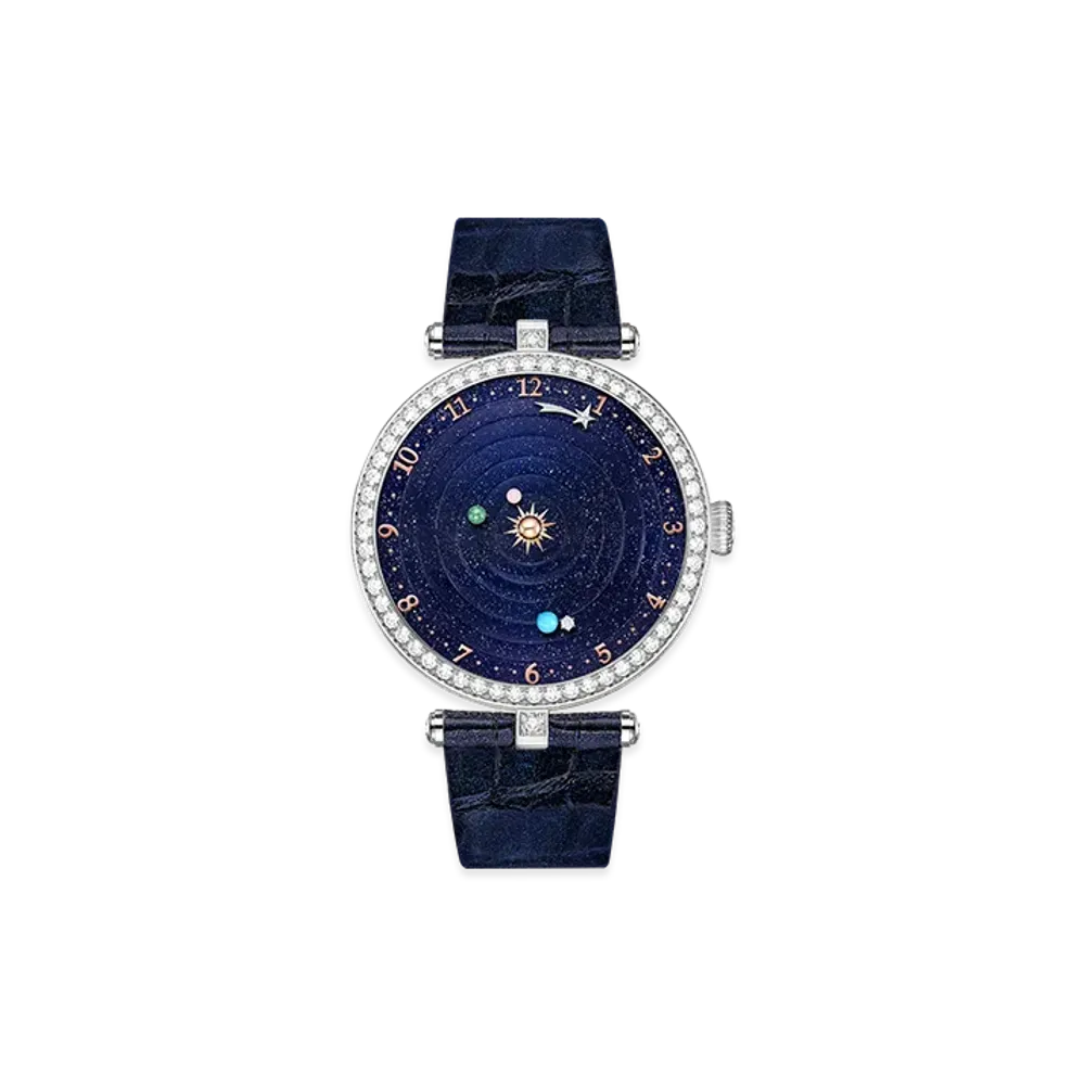 Van Cleef & Arpels Lady Arpels Planetarium watch "18K White gold/Aventurine/Turquoise/Diamond/Mother-of-pearl"