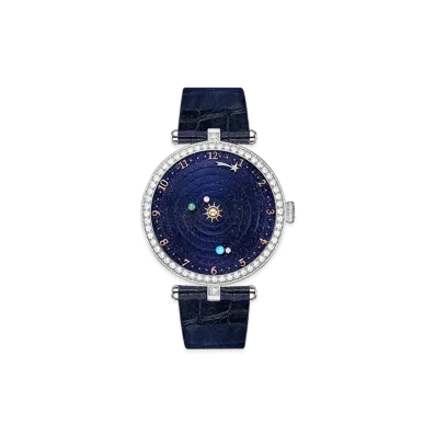 Van Cleef & Arpels Lady Arpels Planetarium watch "18K White gold/Aventurine/Turquoise/Diamond/Mother-of-pearl"
