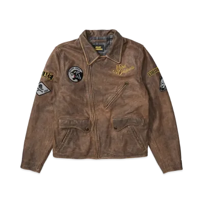 PALACE x NEIGHBORHOOD Biker Leather Jacket "Brown"