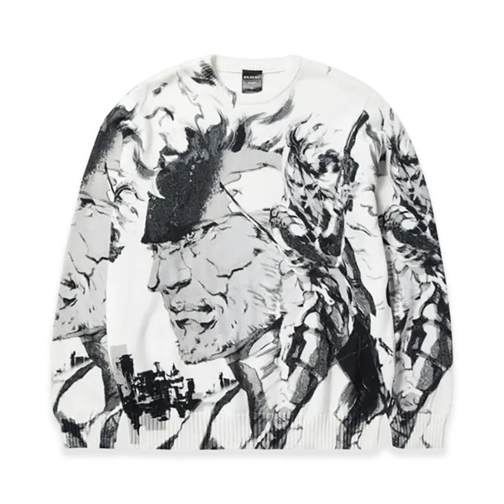 HUF x METAL GEAR SOLID 2 Crewneck Sweater "White"