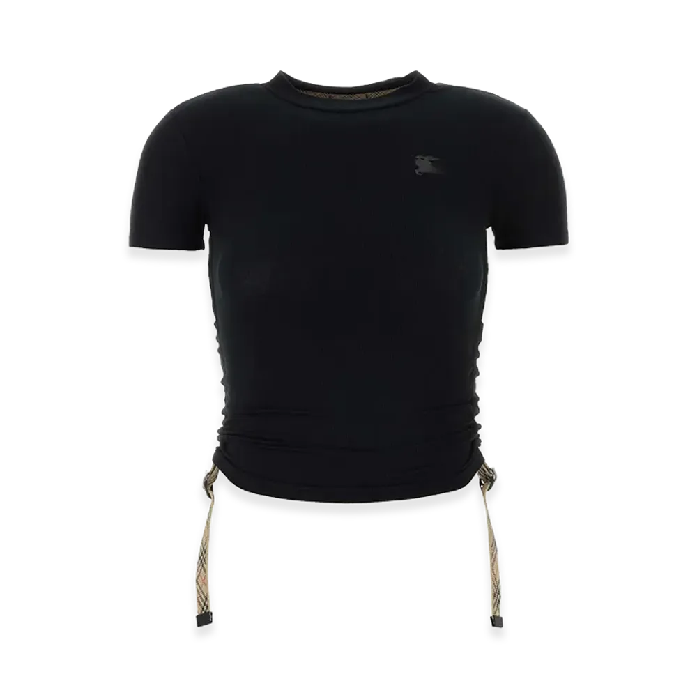 Burberry Women's Stretch Cashmere Blend T-Shirt "Black"