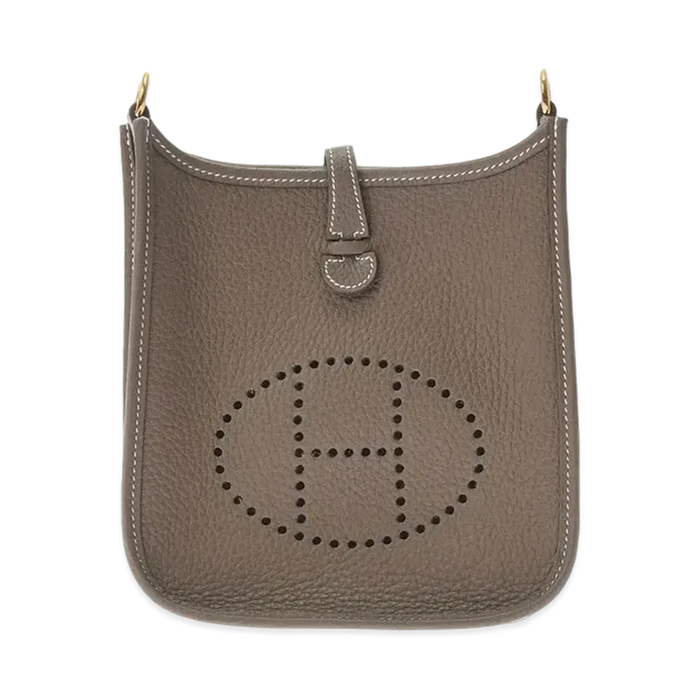 Hermes Evelyne 3 Taurillon Clemence "Etain/Gold"