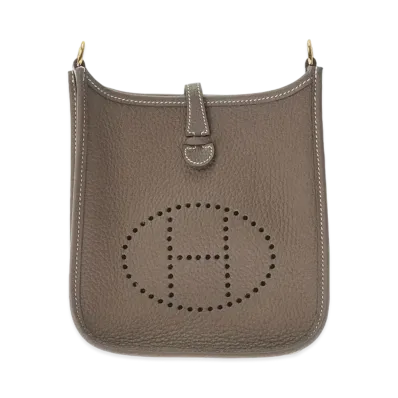 Hermes Evelyne 3 Taurillon Clemence "Etain/Gold"