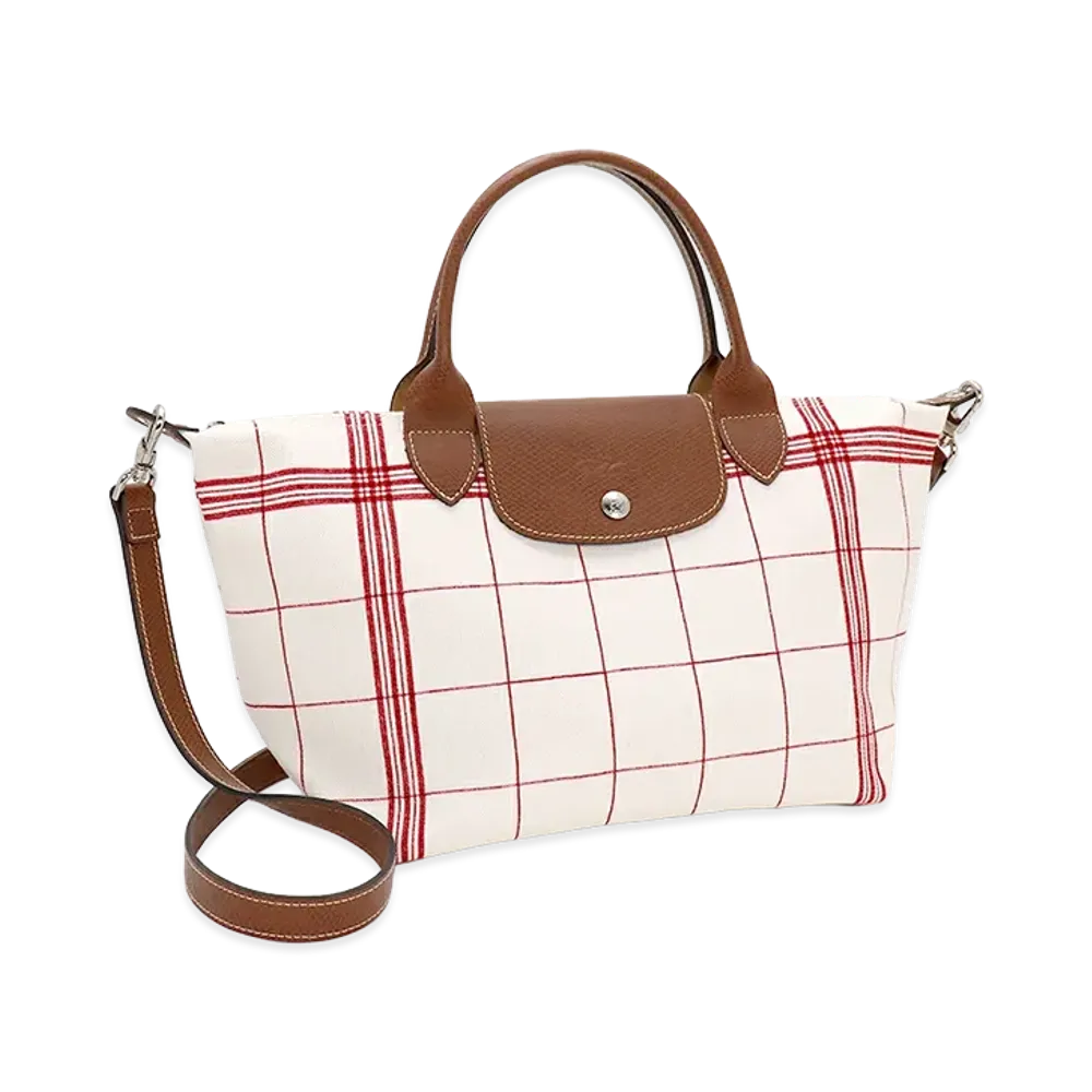 LONGCHAMP Women's Le Pliage Handbag "White/Red"