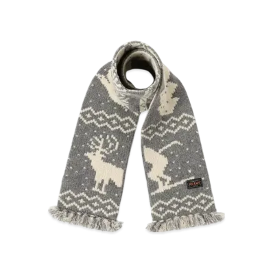BEAMS Muffler Jacquard Nordic Pattern "Gray"