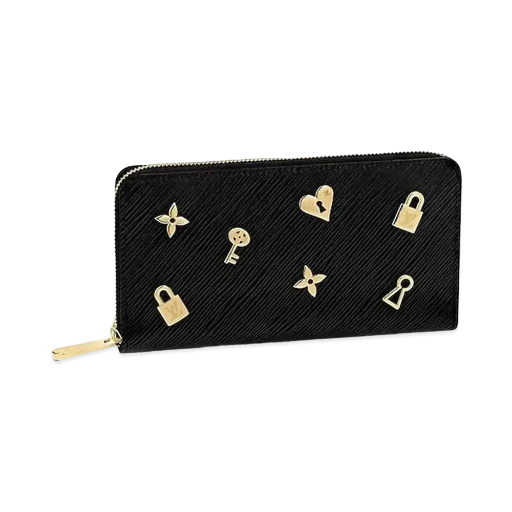 Louis Vuitton Epi Zippy Wallet Love Lock "Noir"