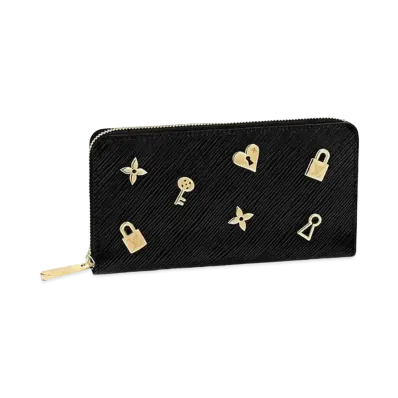 Louis Vuitton Epi Zippy Wallet Love Lock "Noir"