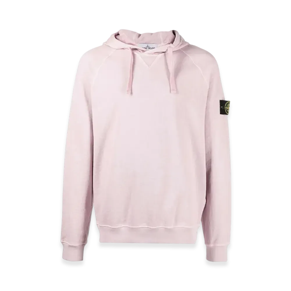 Stone Island 62160 Malfile Fleece Garment Dyed Hooded Sweatshirt - 22SS "Pink"