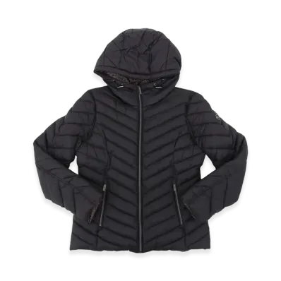 MICHAEL KORS Women's Packable Jacket "Black/Brown"