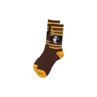 HYSTERIC GLAMOUR Afro Girl Socks "Brown"