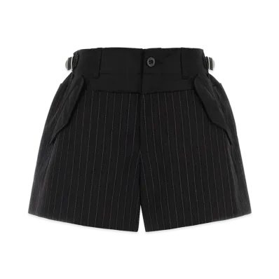 sacai Women's Embroidered Polyester Blend Shorts "Black"