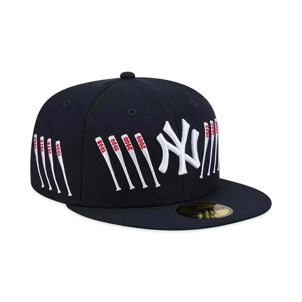 NEW ERA x Spike Lee Joint 59Fifty New York Yankees World Series Championships Bats "Navy"
