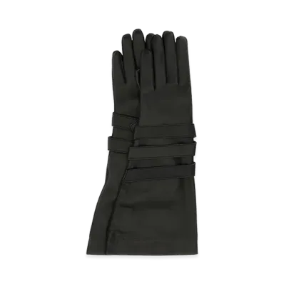 Saint Laurent Women's Leather Gloves "Black"