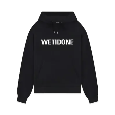 WE11DONE Basic Logo Fitted Hoodie "Black"