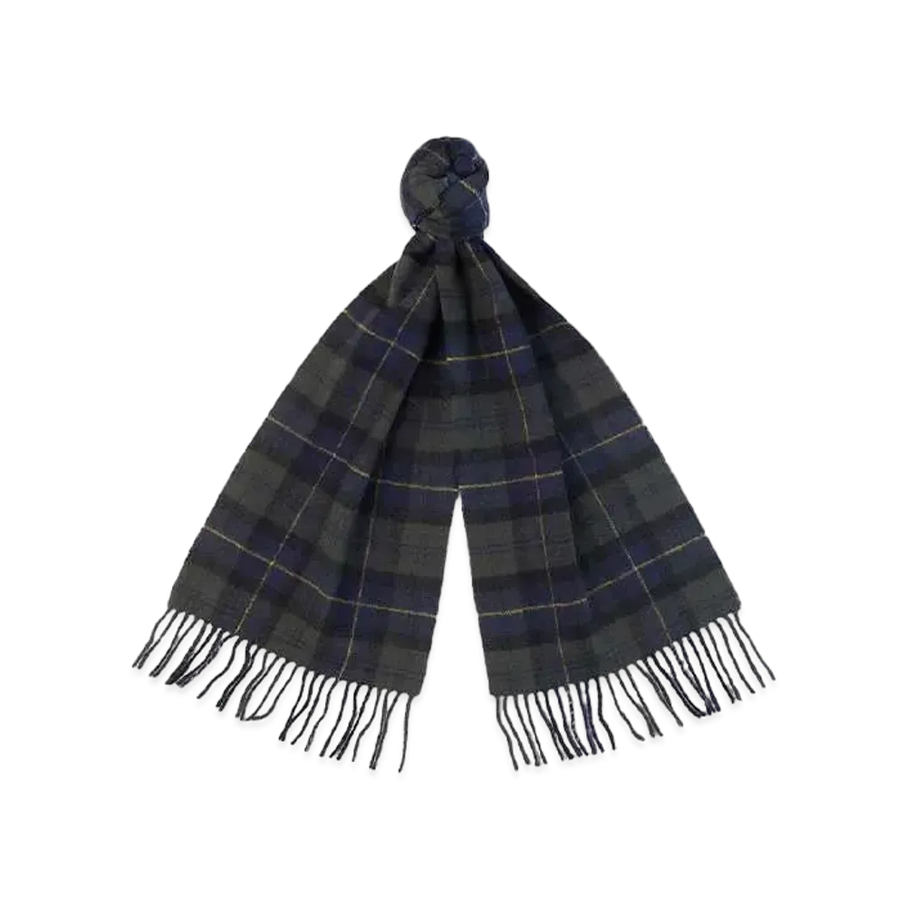 Barbour Wool Tartan Scarf "Khaki"