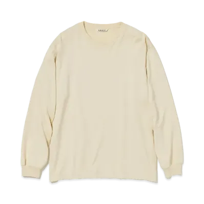 AURALEE Luster Plaiting L/S Tee "Ivory"