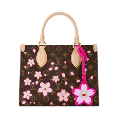Louis Vuitton x Takashi Murakami OnTheGo PM Monogram Canvas "Sakura Brown"