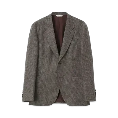 Paul Smith Textured Wool Jacket "GrayishBrown"