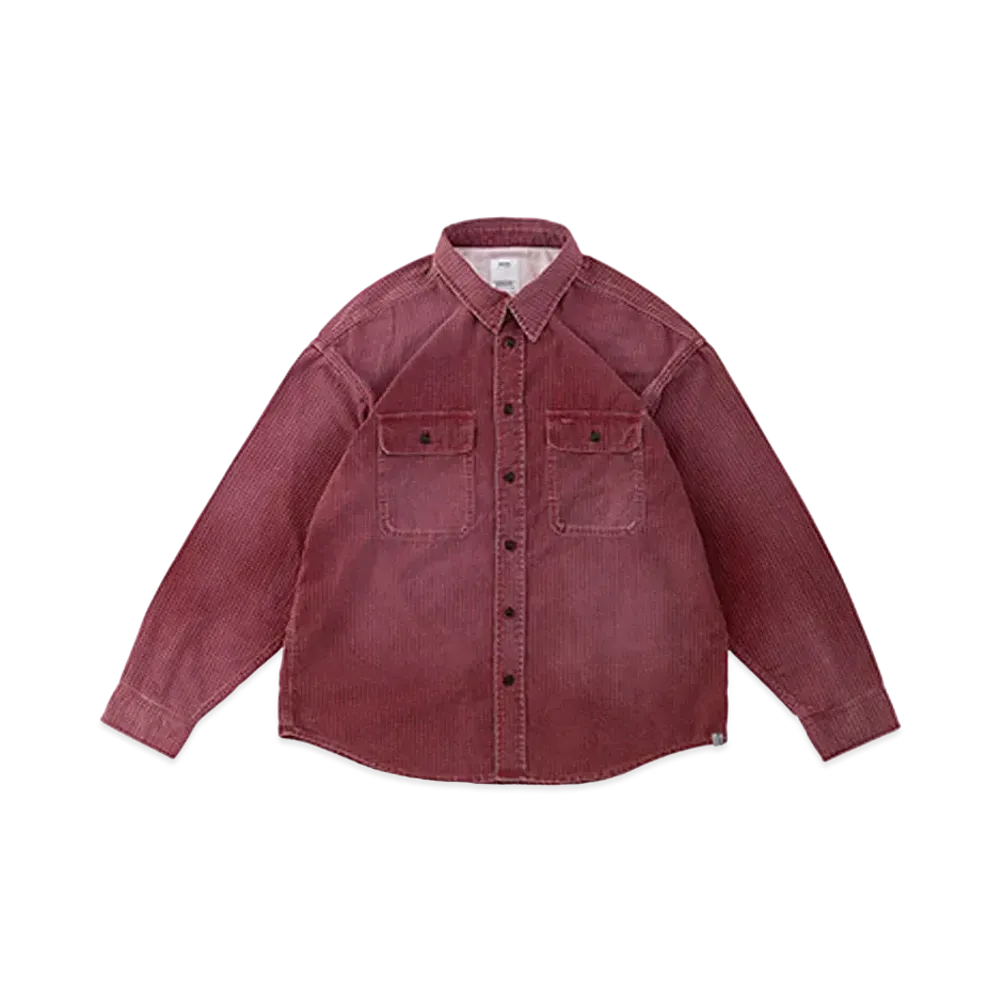 visvim LUMBER KHADI CHECK L/S DMGD "Red"