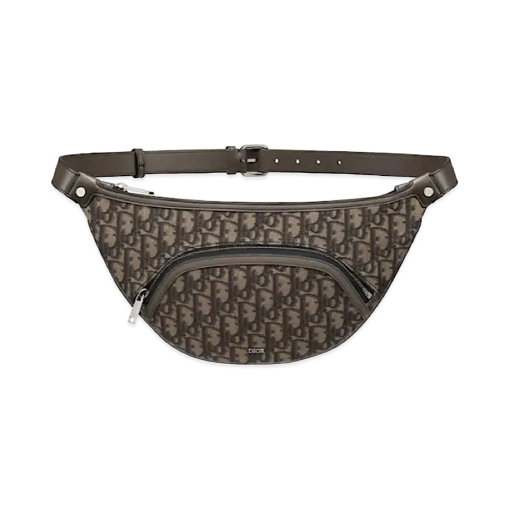 Dior Belt Bag Dior Oblique Jacquard & Smooth Calfskin "Ebony/Black"
