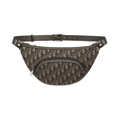 Dior Belt Bag Dior Oblique Jacquard & Smooth Calfskin "Ebony/Black"