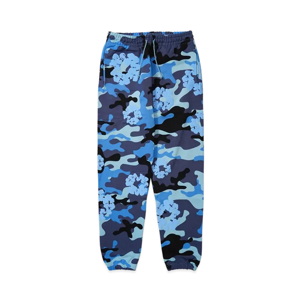 DENIM TEARS Blue Camo Cotton Wreath Sweatpant "Blue Camo"