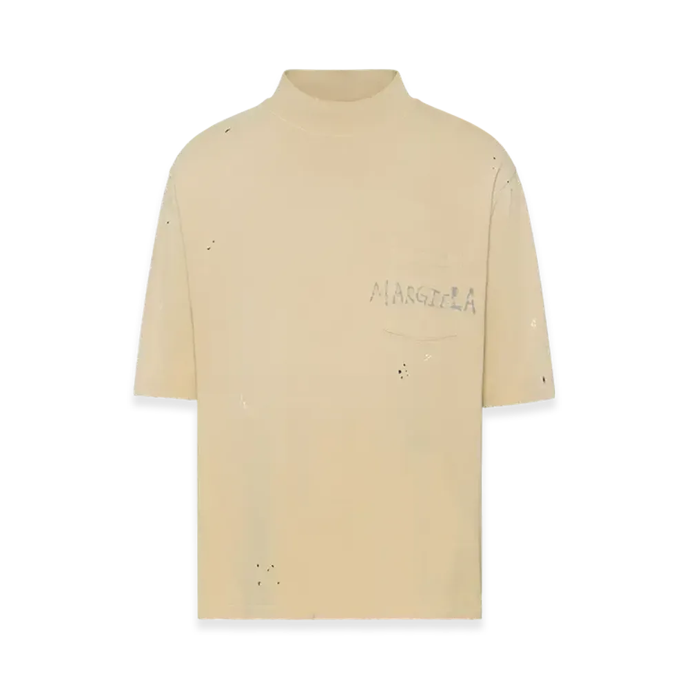 Maison Margiela Men's Graffiti Logo T-Shirt "Pink Beige"