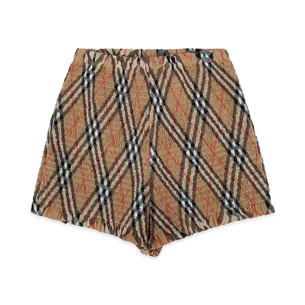 Burberry Kids KG4 Remy B Check Shorts "Beige"