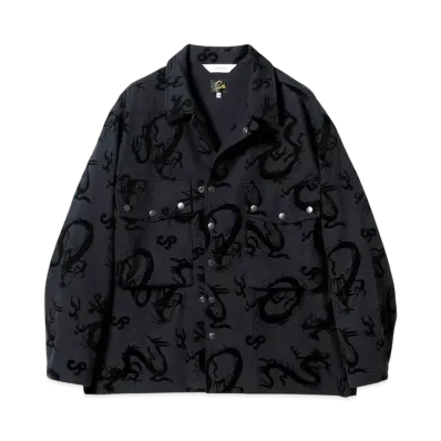 NEEDLES x Sasquatchfabrix. Field Jacket Flying Dragon "Navy"