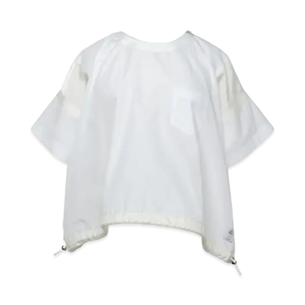 sacai Thomas Mason Cotton Poplin Pullover "Off White"