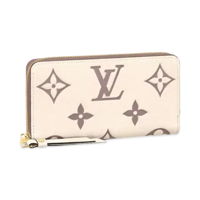 Louis Vuitton Bi-Color Monogram Amplant Zippy Wallet "Creme/Bois de Rose"