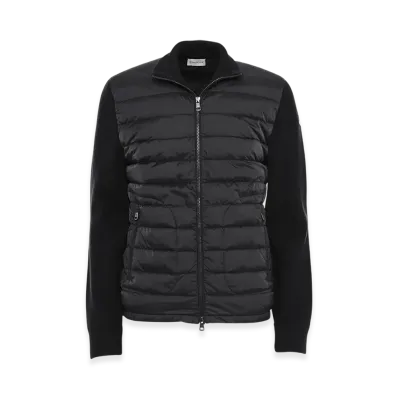 MONCLER Mens Cardigan Tricot Zip-Up Cardigan "Black"