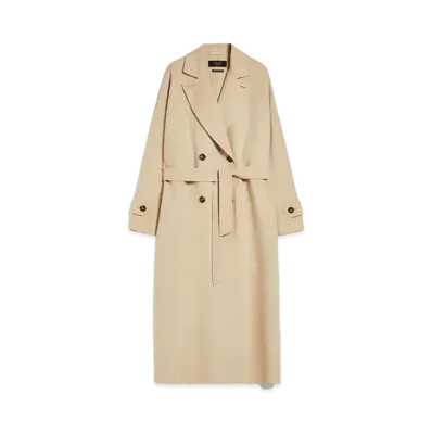 Max Mara Affet Wool Double-Face Trench Coat "Sand"