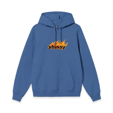 Stussy Flames Hood "Midnight"
