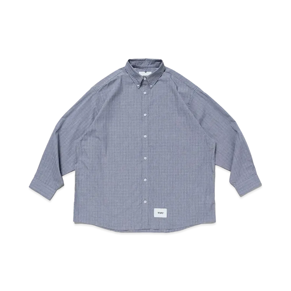 WTAPS BD 02 / LS / Cotton. Broadcloth. Textile. Protect "Navy"