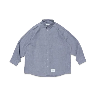 WTAPS BD 02 / LS / Cotton. Broadcloth. Textile. Protect "Navy"