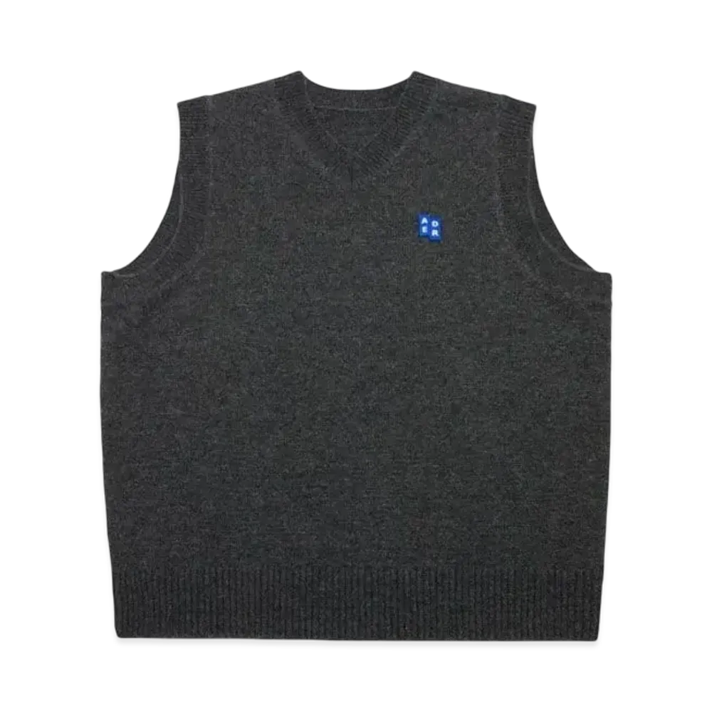 ADERERROR Tag Knit Vest 01 "Charcoal"