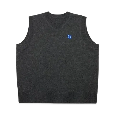 ADERERROR Tag Knit Vest 01 "Charcoal"