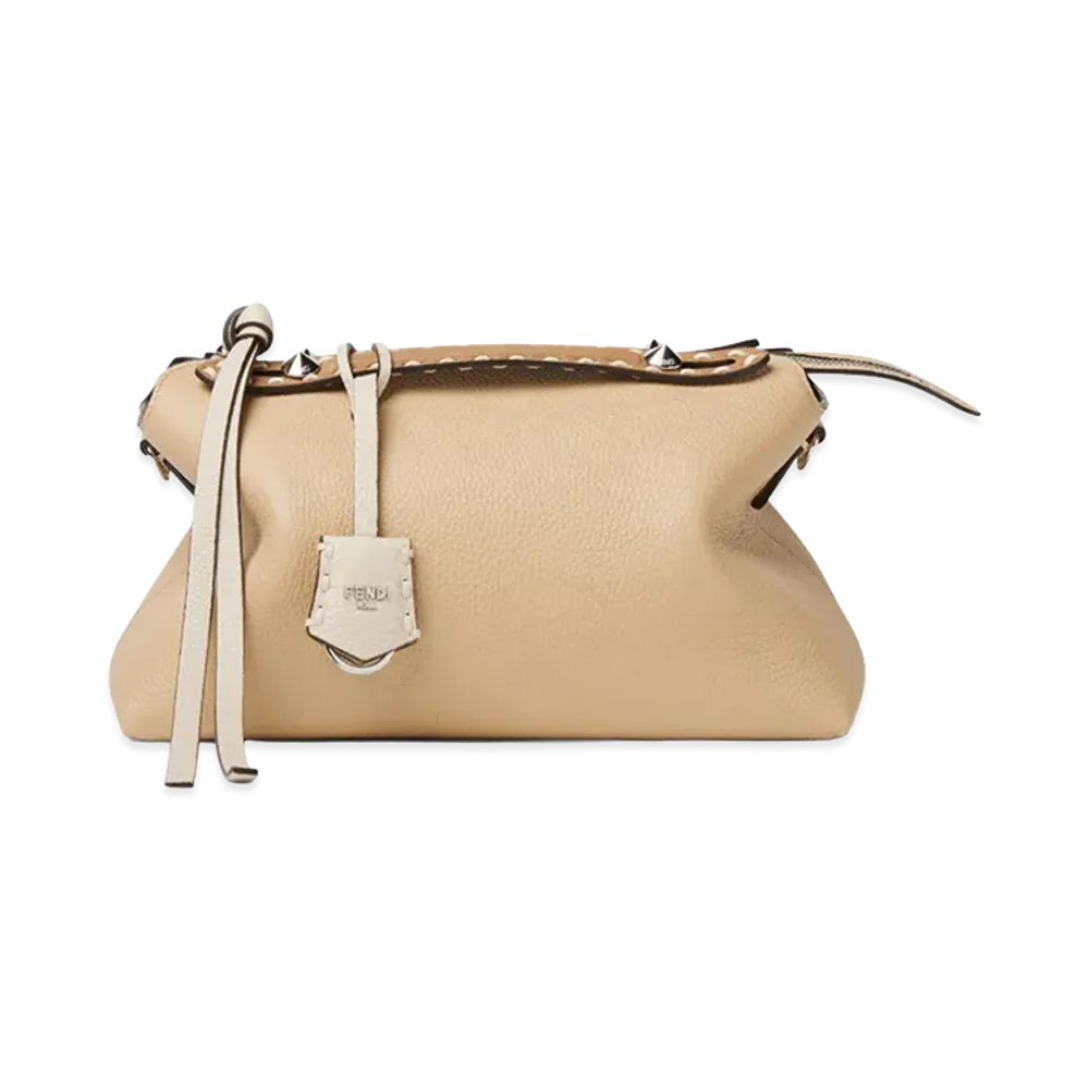 FENDI Women's By The Way Soft Selleria Medium Handbag "Beige"