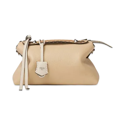 FENDI Women's By The Way Soft Selleria Medium Handbag "Beige"